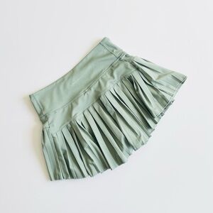 Goldhinge SMALL pleated mini tennis skirt in Sea Green